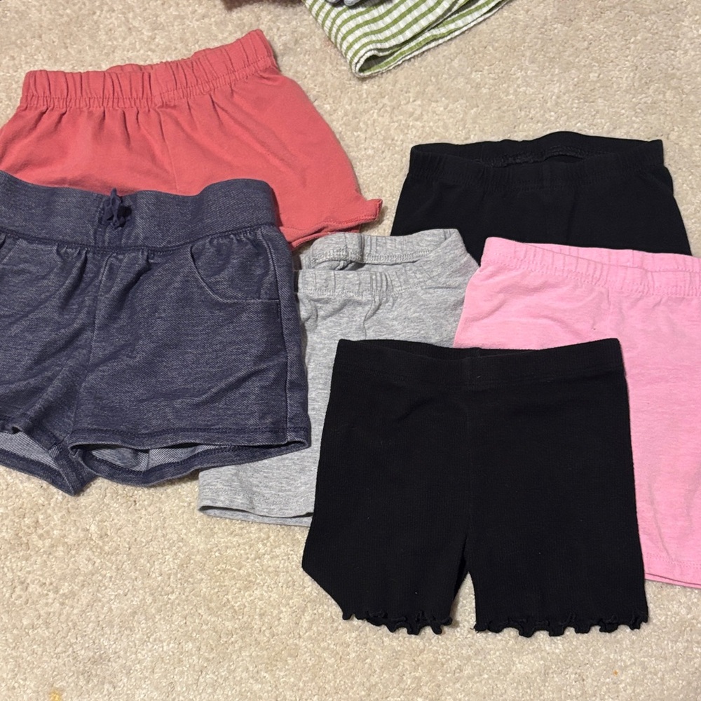 Kids Assorted Color Shorts Set